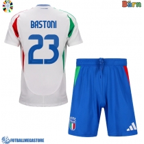 Fotballdrakt Barn Italia Alessandro Bastoni #23 Bortedraktsett EM 2024 Kortermet (+ Korte bukser)